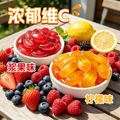 进口无糖VC糖清爽解腻清新口气
