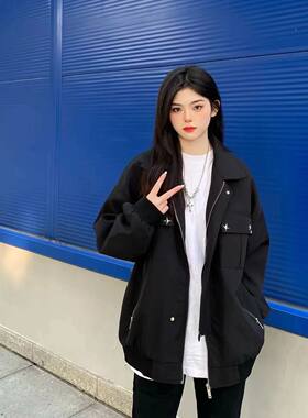 美式高街小众外套男女宽