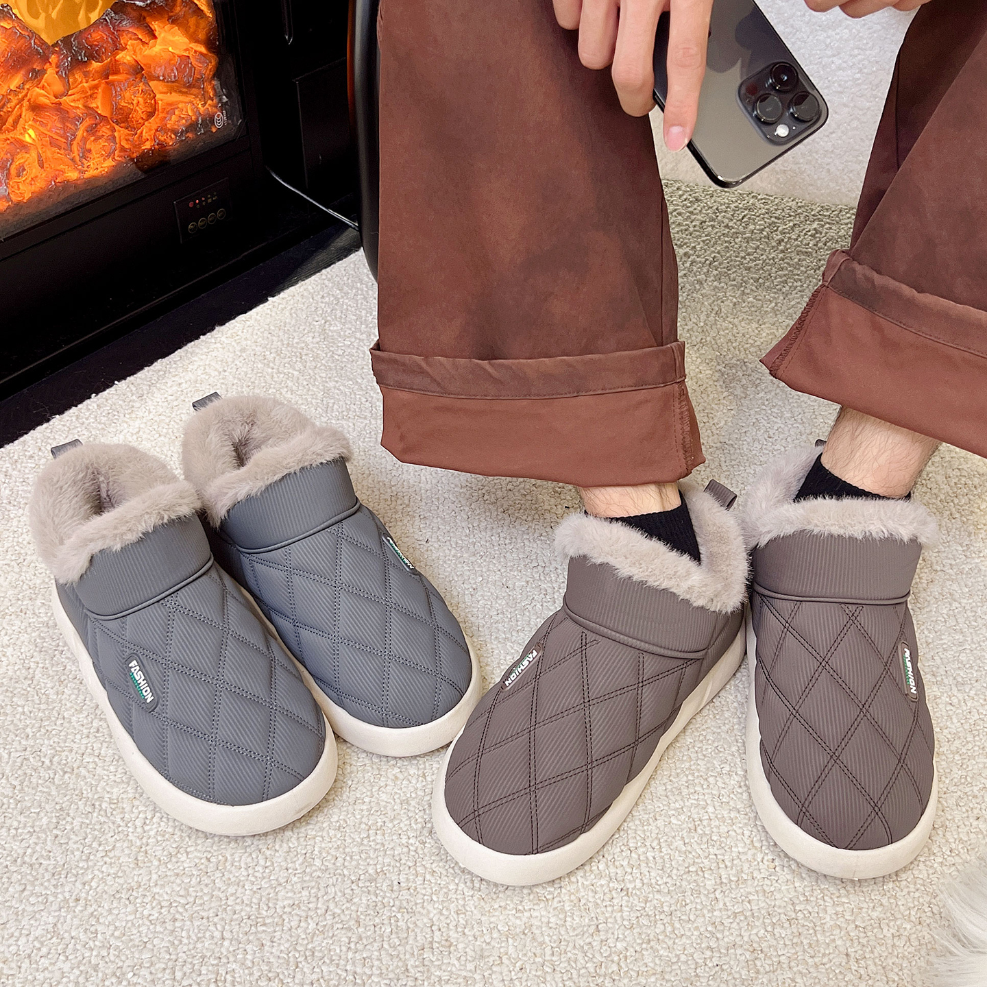 冬款棉拖鞋男冬季2025新款棉拖男