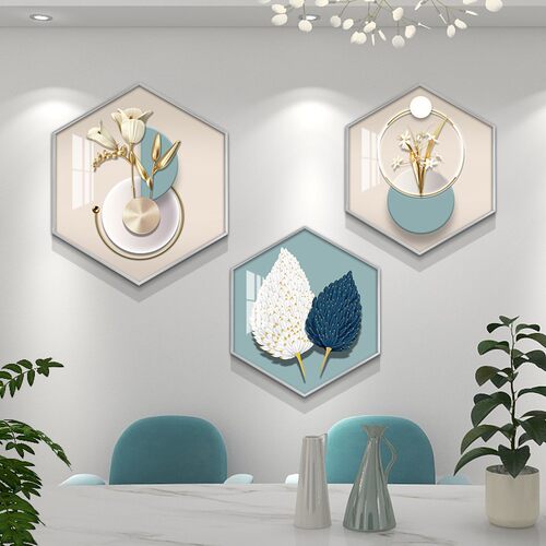原创设计新款餐厅背景墙装饰壁画