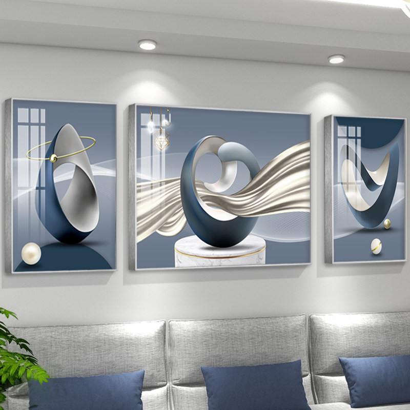 轻奢高级感沙发背景墙装饰画客厅