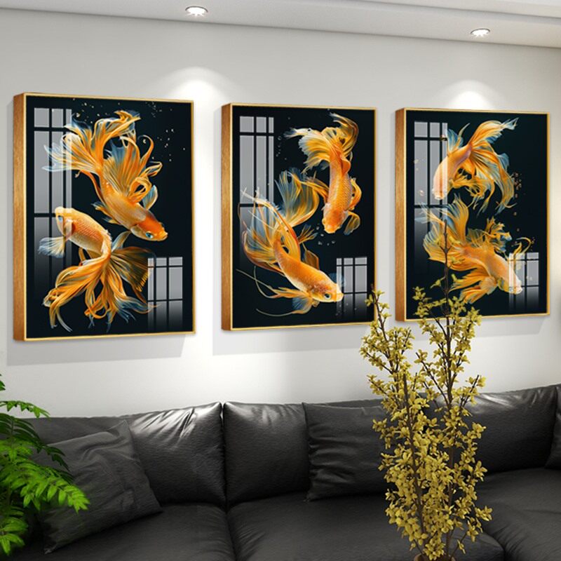 现代简约沙发背景墙装饰画高级感客厅挂画原创轻奢风格晶瓷艺术画