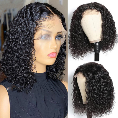 欧美假发water lace front wig前蕾丝真人假发全头套human hair