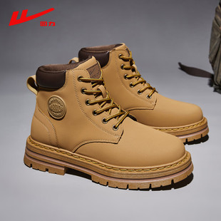 回力马丁靴男款2025新款爆款冬季加绒加厚户外大黄靴工装靴女款