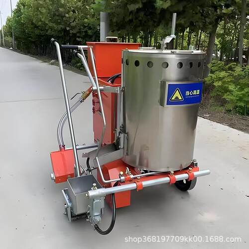 人行道路施工手推式热熔划线一体机 机场跑道停车位划线机