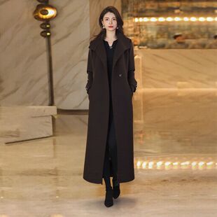 毛呢外套2025秋冬新款气质显瘦修身轻奢高级感时尚加厚长款女大衣