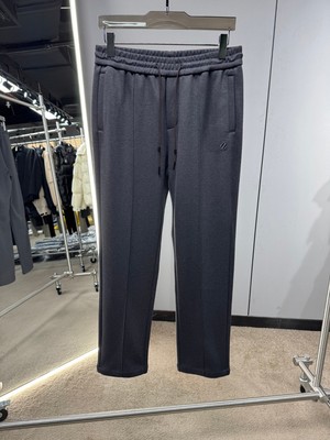 欧洲-Z亚2025秋冬新款时尚字母横条直筒抽绳运动裤男士休闲长裤潮