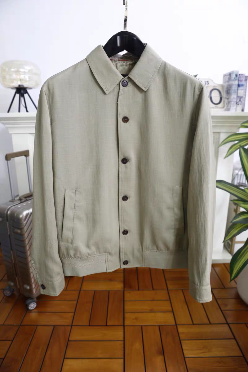 意式轻奢老钱风商务休闲夹克男装26春款天丝棉亚麻翻领简约外套