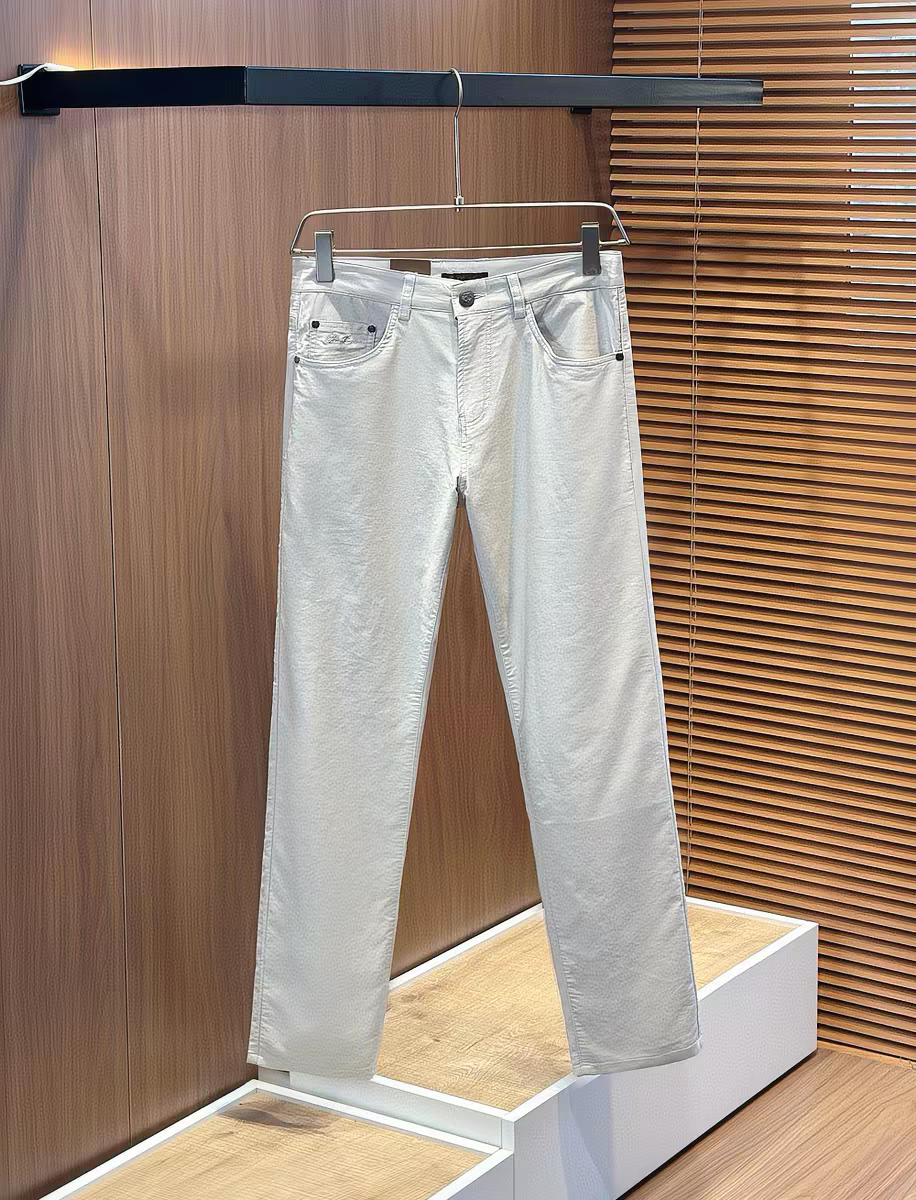 意式老钱风男装2026春夏新款薄牛仔版型直筒微弹百搭商务休闲裤