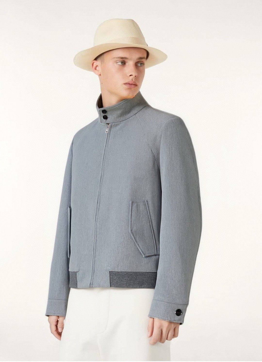 老钱风男装2025早秋新款商务老钱时尚舒适立领男士休闲夹克外套