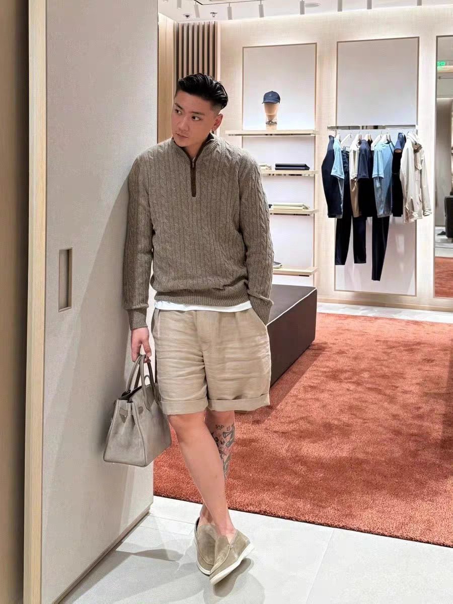 老钱风专柜男装秋冬轻奢立领半拉链羊绒商务休闲轻奢长袖羊绒毛衣