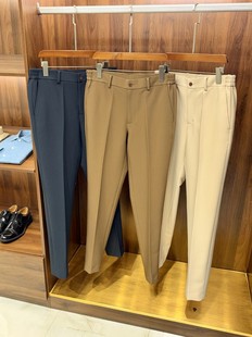 50%精纺羊毛天丝商务通勤小直筒休闲西裤 立体裁剪 男 老钱风