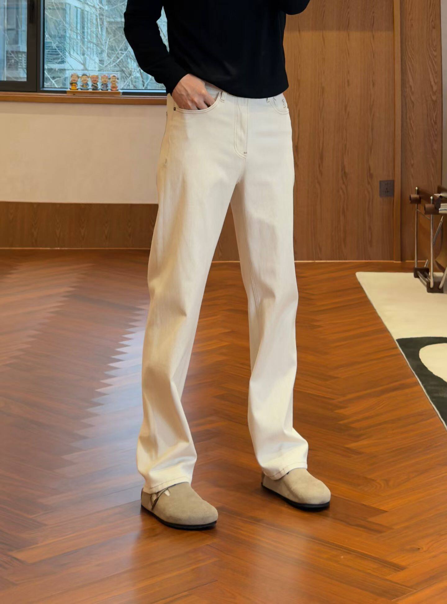 意式ZZ老钱风男装牛仔裤男士2026春夏新款中腰洗水百搭直筒长裤