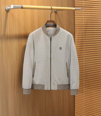 意式ZZ老钱风外套26春款棒球领羊毛纤维商务简约休闲男士夹克