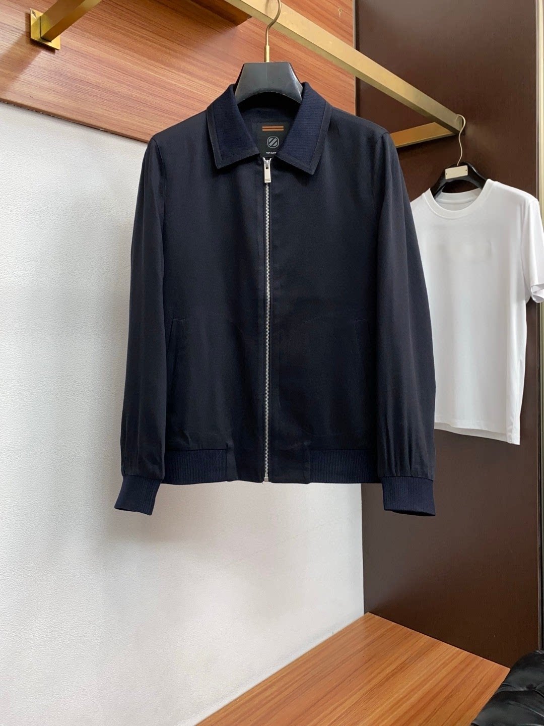 意式ZZ老钱风棉麻混纺外套26春款轻奢男装商务简约翻领休闲夹克