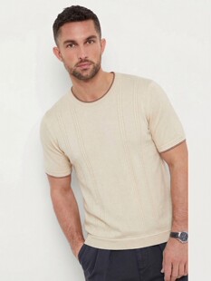 ZZ老钱风男装 休闲针织短袖 2026春夏新款 纯色圆领男士 T恤 时尚 意式