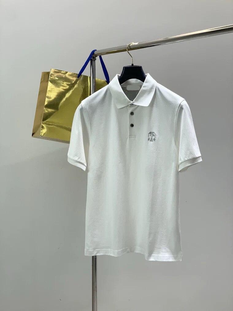 意式老钱风男装2023夏季刺绣徽章时尚商务休闲百搭翻领短袖POLO衫