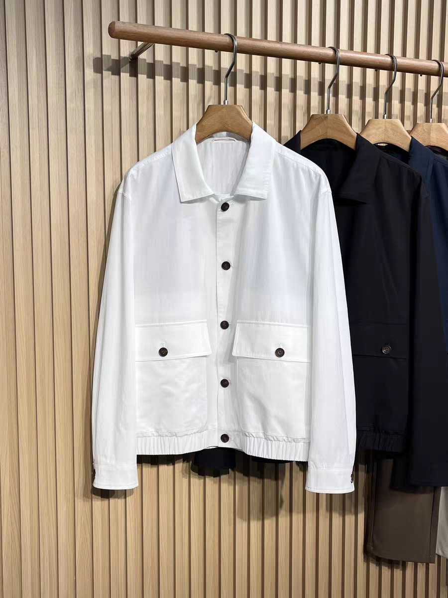 意式老钱风26春款商务翻领夹克轻奢男装天丝棉简约都市休闲外套