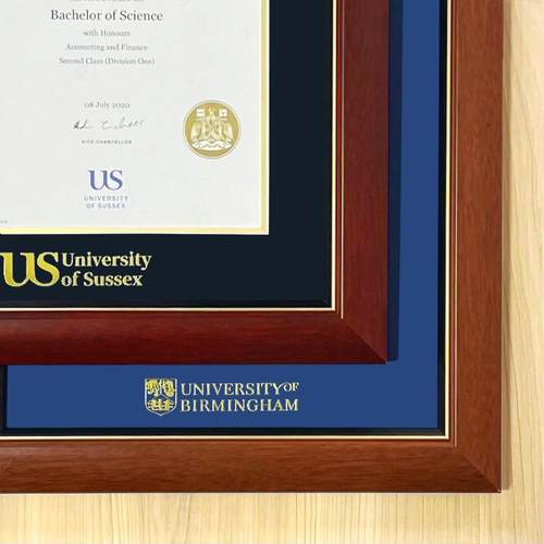【进口松木】英国毕业证书相框A4定制欧洲毕业荣誉证书展示框