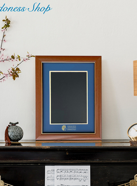 欧洲大学荣誉证书爱尔兰大学德国大学展示框烫金实木画框装裱框