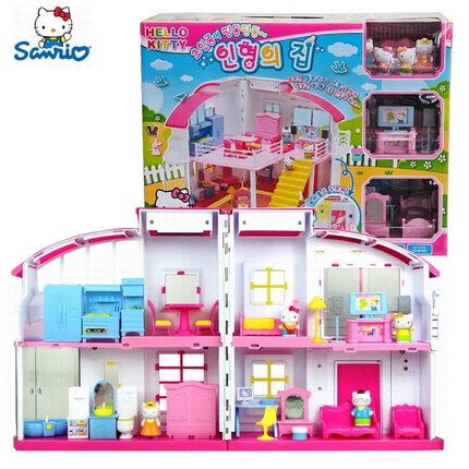 helloKitty凯蒂猫女孩过家家玩具豪华之家凯蒂猫KT仿真别墅大房子