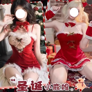 跨年万圣节圣诞战袍套装吊带裙女2026冬款本命年性感制服连衣裙