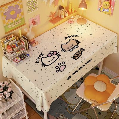 HelloKitty卡通可爱桌布少女心桌垫ins风高颜值房间化妆桌装饰布