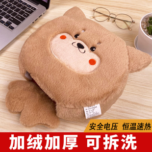 冬天加热usb暖手鼠标垫带护腕冬季 鼠标套保暖电脑男女生超大加厚