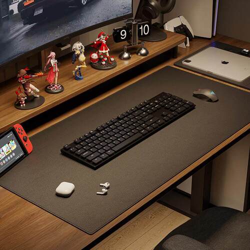 leather computer desk mat large mouse pad black writing ta