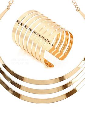 Metal punk choker necklace women bracelet cos panty金项圈