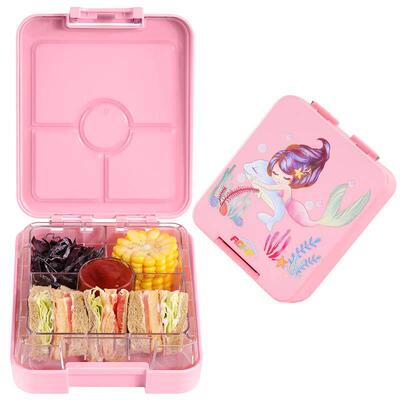 Bento Lunch Box for Kids: Mermaid Bento Boxes 4 Compartment