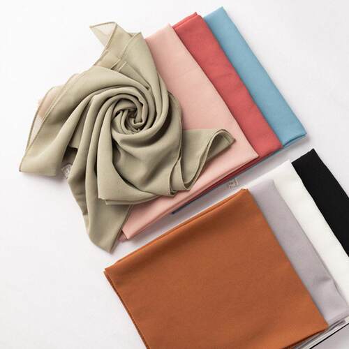 Pearl Chiffon Square Scarf Middle Eastern Headband 雪纺方巾