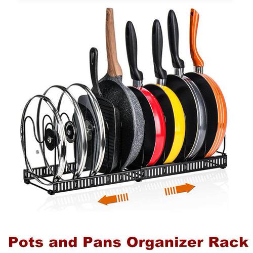 Pots and Pans Organizer Rack for Cabinet Countertop Holder