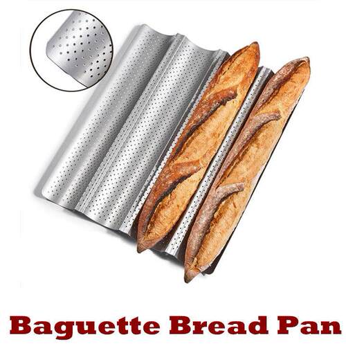 Baguette Bread Pan Tray French Bread Baking Loaf Bake Mold