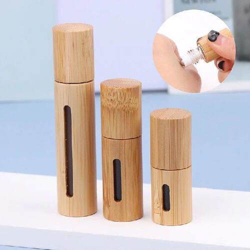 Bamboo Roll On Bottle 3/5/10ml Wood Roller Bottle Essential