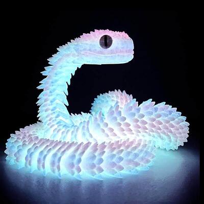 24in 3D Printed Snake Toys, Flexible 3D Printed Animal ADHD