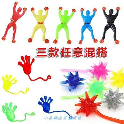 man sticky climbing spider man finger finger toy stick wall