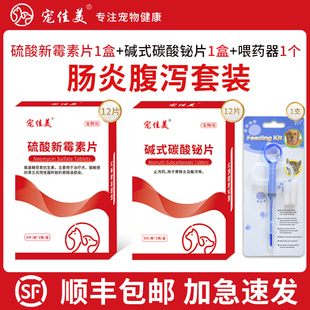 宠佳美硫酸新霉素片狗狗拉稀猫咪胃肠炎宠物腹泻拉肚子软便止泻药
