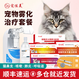 猫鼻支雾化药猫咪雾化药宠物感冒窝咳喷嚏咳嗽肺炎雾化机治疗套餐