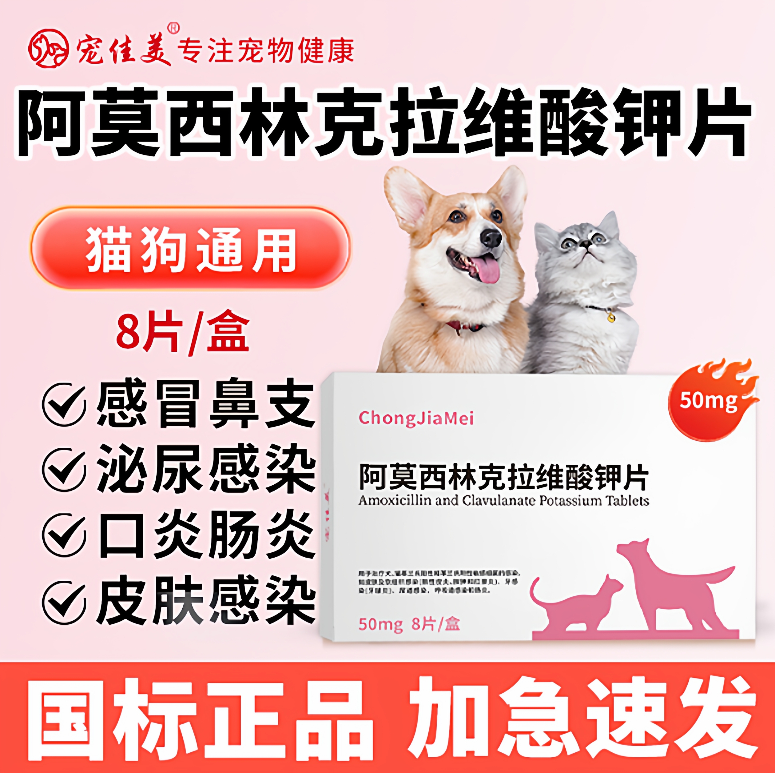 阿莫西林克拉维酸钾宠物速诺消炎
