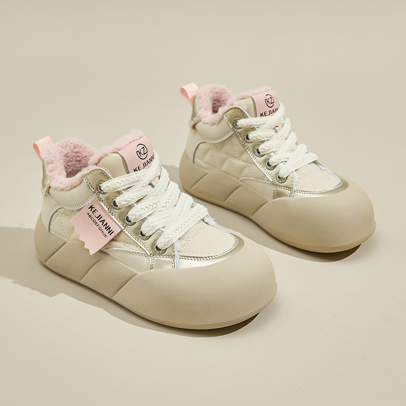 雪地靴女加绒加厚棉鞋2024年冬季新款时尚短靴软底防滑高帮小白鞋,女鞋,时尚雪地靴,淘宝优惠券,粉丝福利购,淘宝优惠卷