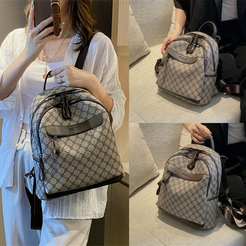 2025新款双肩包女包潮韩版时尚书包百搭休闲简约旅行包大容量背包,箱包皮具/热销女包/男包,双肩背包,淘宝优惠券,粉丝福利购,淘宝优惠卷