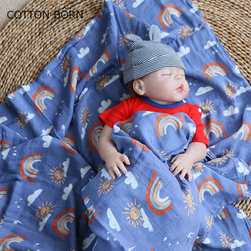 婴儿纱布被子夏季薄款睡袋初生有机棉包巾新生儿用品抱被宝宝盖毯,婴童用品,婴童毛毯/盖毯,淘宝优惠券,粉丝福利购,淘宝优惠卷