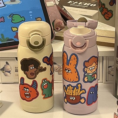 可爱保温杯2024新款女生高颜值简约便携小巧男生水杯儿童杯子学生