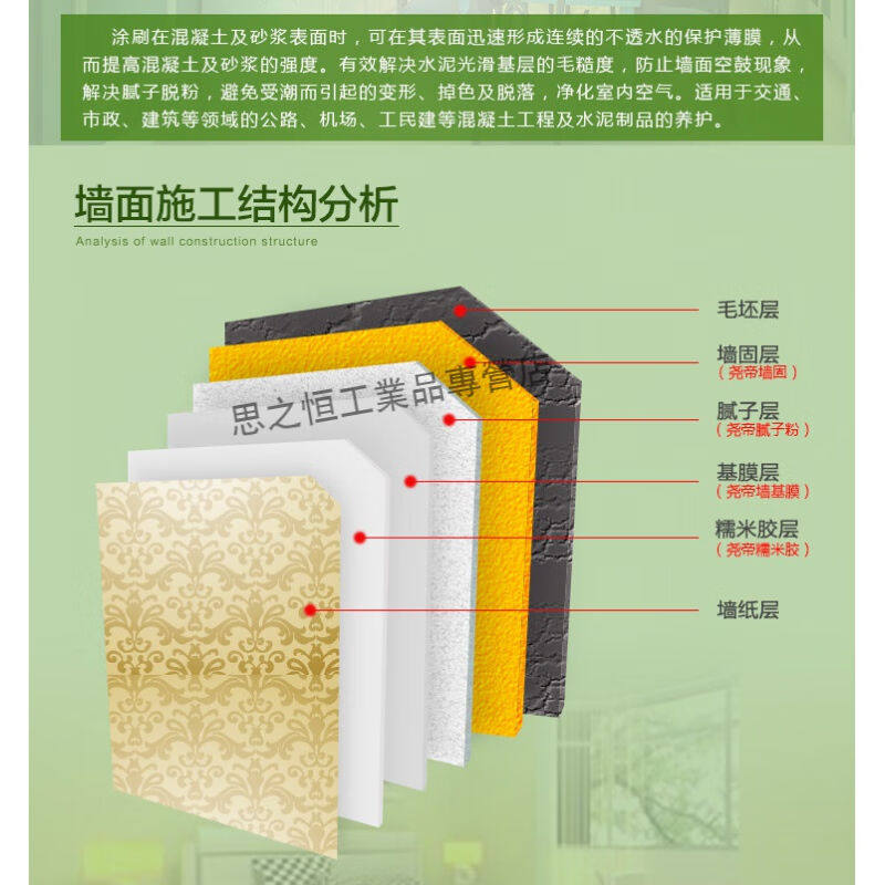 黄色墙面界面剂天尧黄色墙固渗透固化剂5kg-18kg天尧标准黄色5kg(