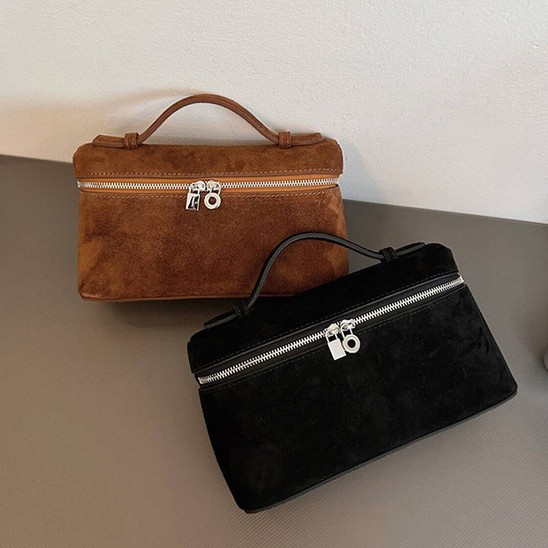 L19真皮手提包gigi同款磨砂麂皮绒饭盒包化妆包手拎单肩斜挎包,箱包皮具/热销女包/男包,小方包,淘宝优惠券,粉丝福利购,淘宝优惠卷