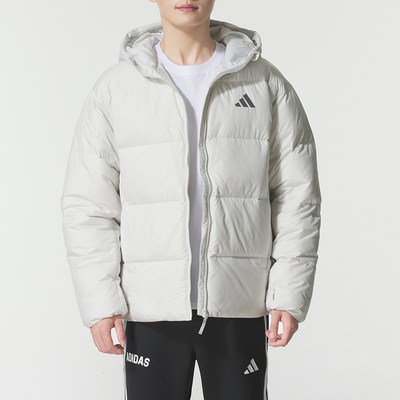 阿迪达斯羽绒服男装2025冬季新款运动服防风保暖休闲外套KC2477