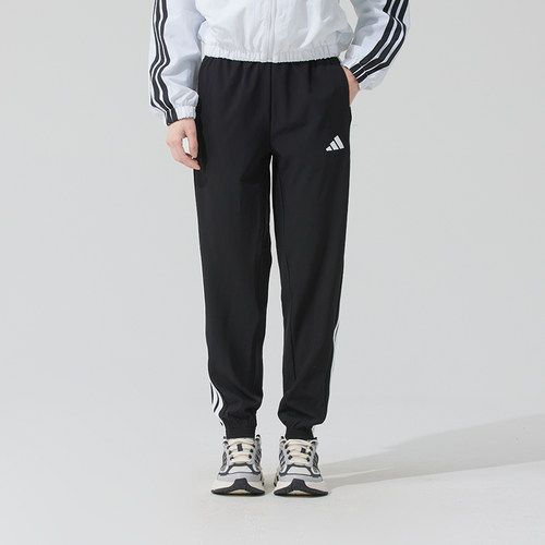 阿迪达斯官方正品女裤束脚裤2025新款秋冬保暖长裤运动裤子