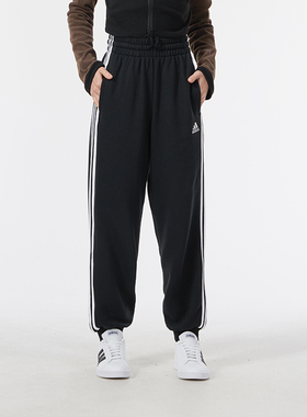 阿迪达斯长裤女裤新款女士三条纹裤子运动裤束脚休闲裤HA4375