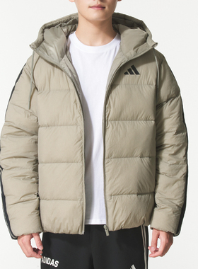 阿迪达斯官方正品羽绒服女款2025冬新款保暖运动休闲面包服KH3989